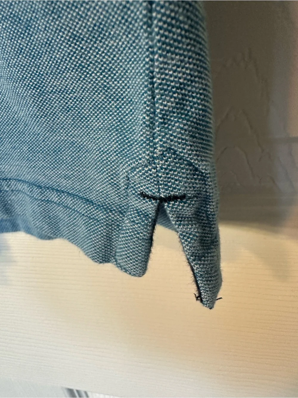 Banana Republic Men's M Heathered Sky Blue Polo